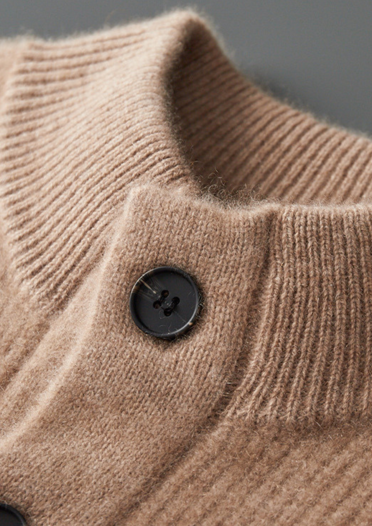 Pure Cashmere Beige Button Overshirt | Arventti