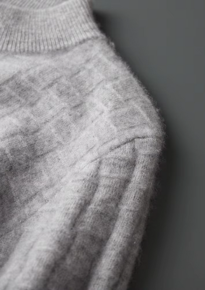 Pure Extra-Fine Merino Wool Textured Mockneck | Arventti