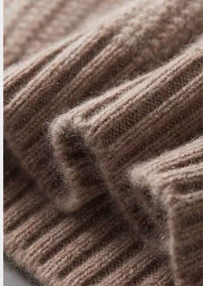 Pure Cashmere Beige Heavyweight Crewneck | Arventti