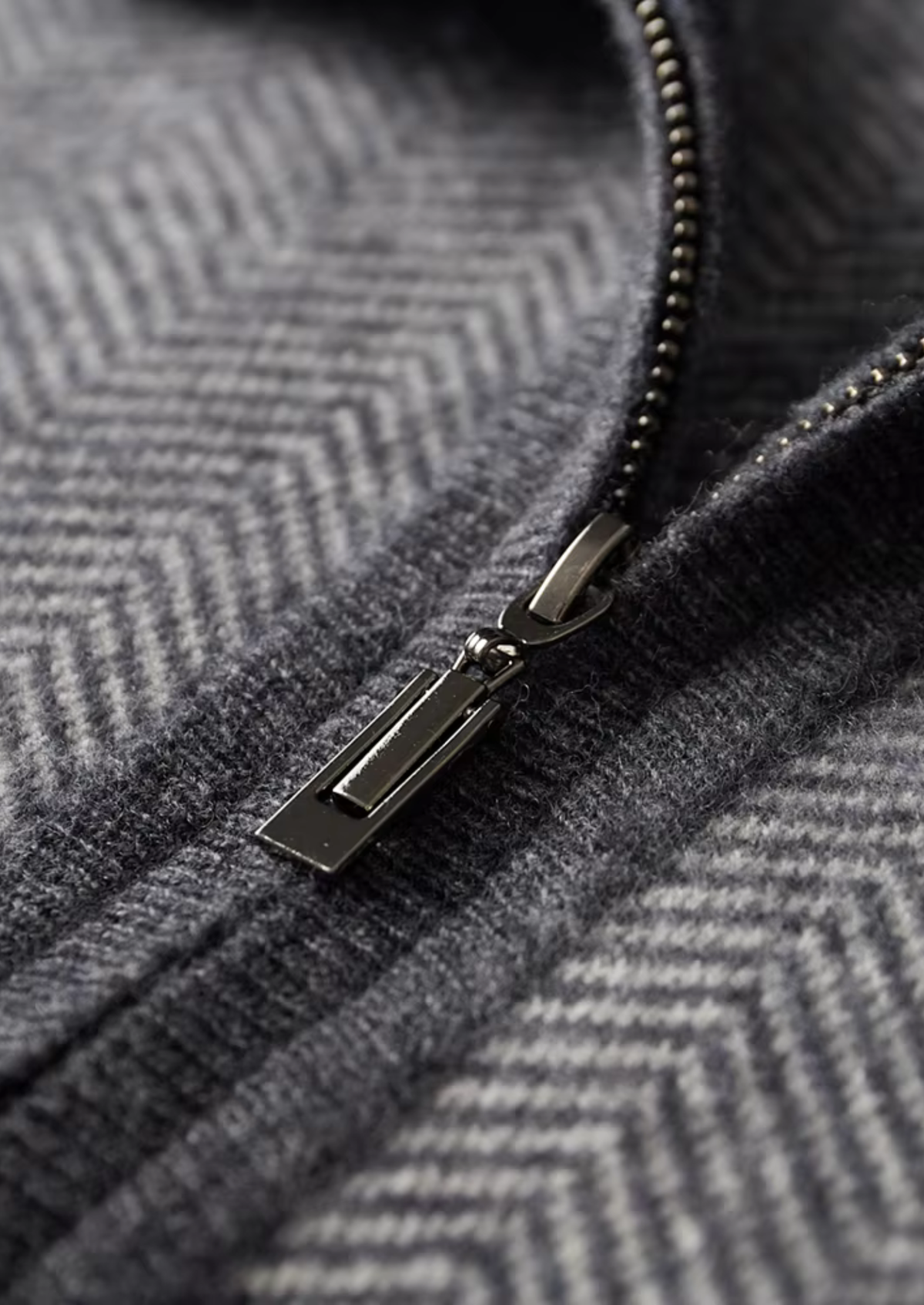 Pure Extra-Fine Merino Wool Gray Herringbone Set | Arventti