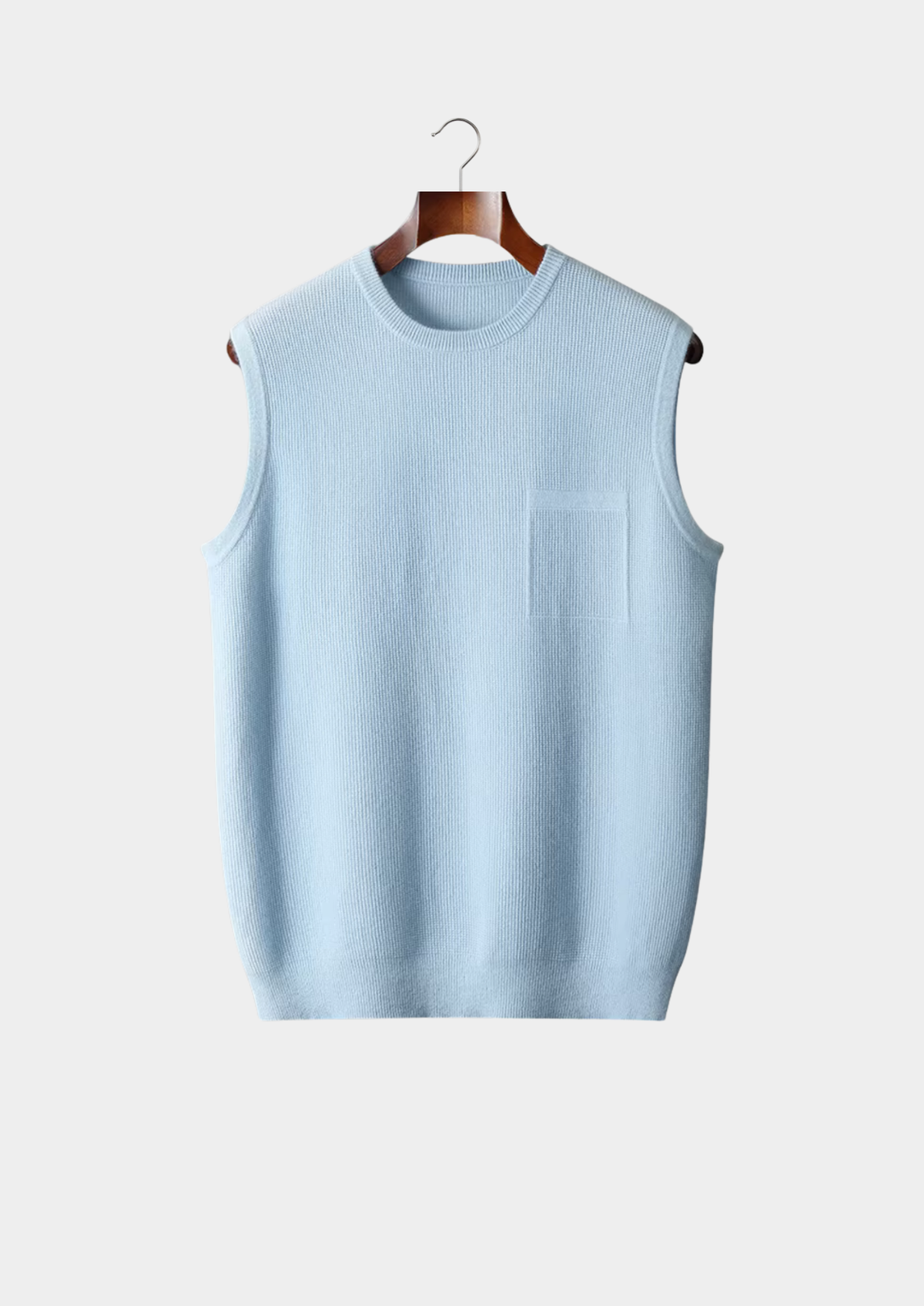 Pure Extra-Fine Merino Wool Crewneck Vest | Arventti