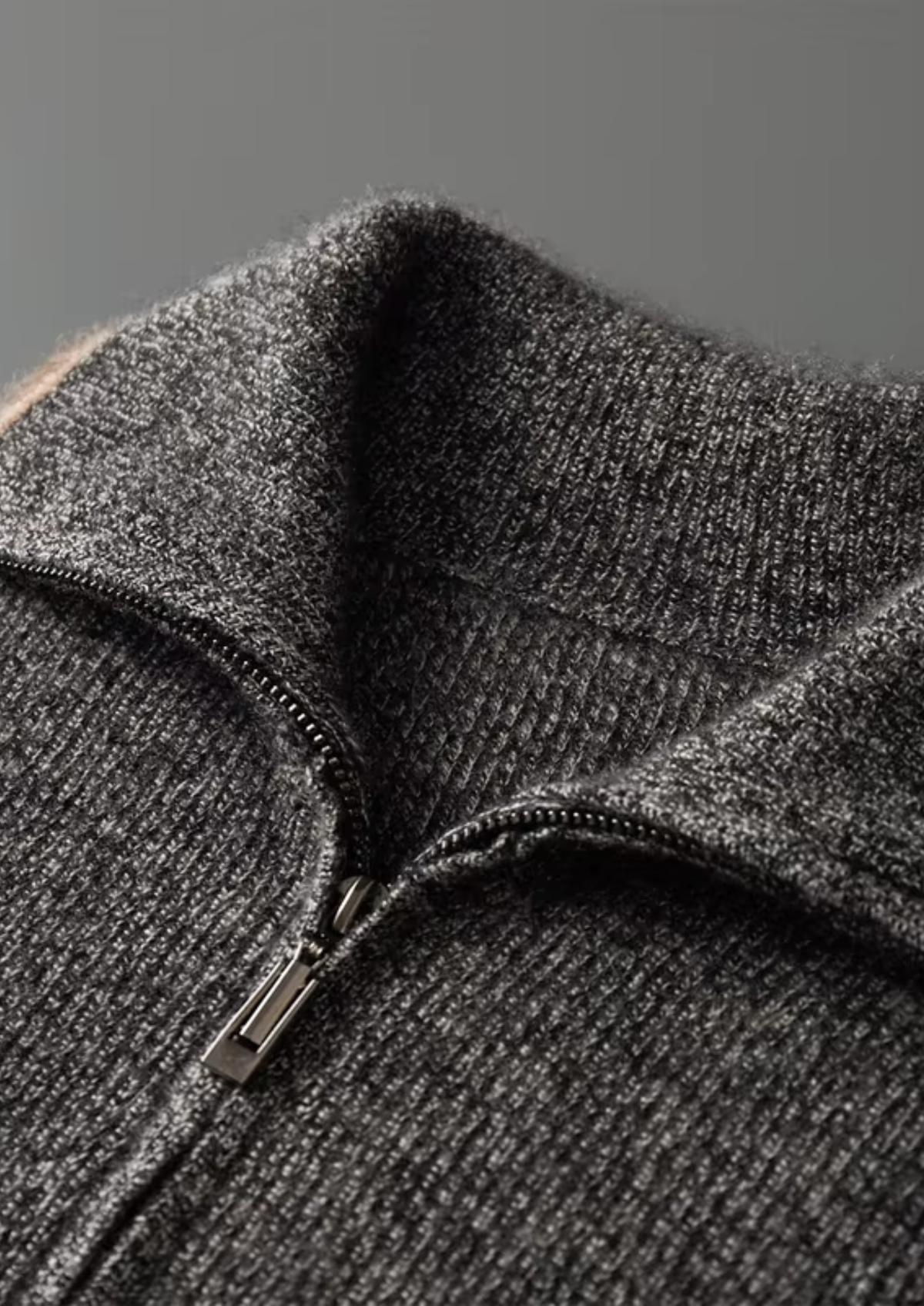 Pure Cashmere Striped Zip Cardigan | Arventti