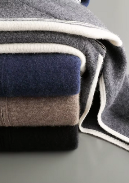 Pure Extra-Fine Merino Wool Black Damien Set | Arventti