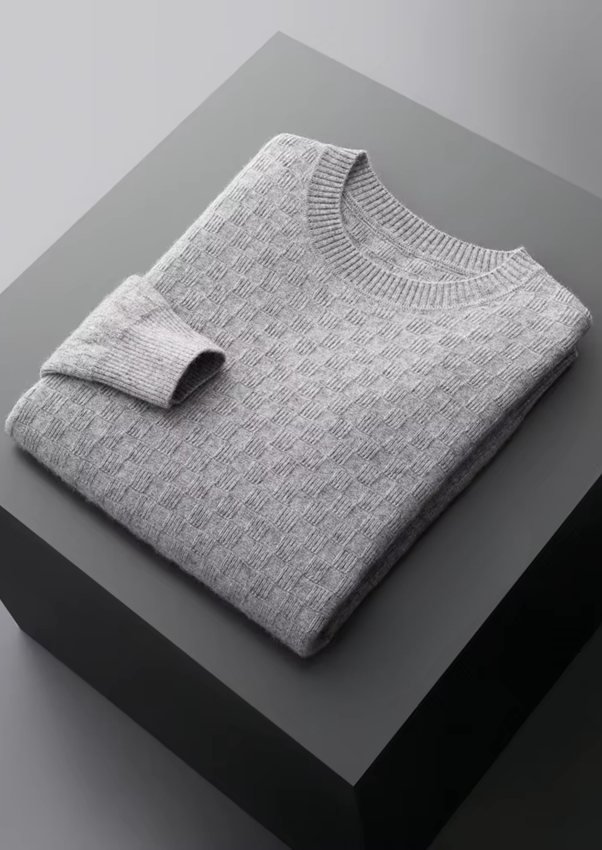 Premium Cashmere Textured Crewneck | Arventti