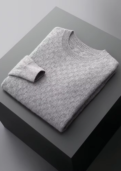 Premium Cashmere Textured Crewneck | Arventti