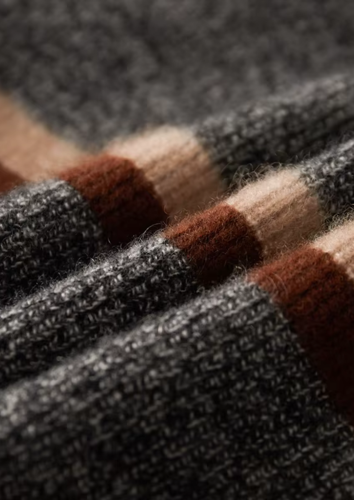 Pure Cashmere Striped Zip Cardigan | Arventti