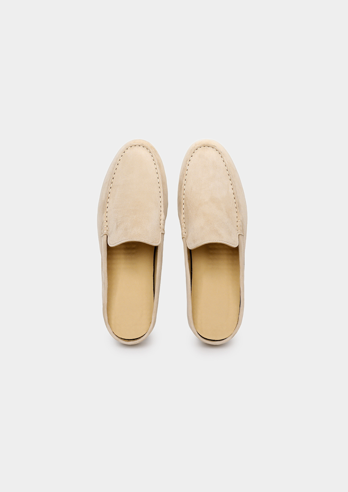 Ivory Marina Suede Slipper | Arventti