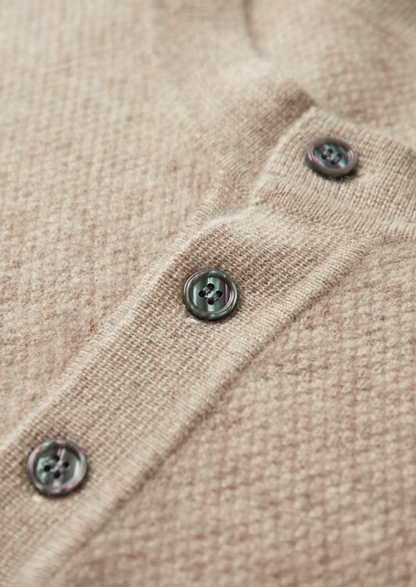 Premium Cashmere Classic Henley Sweater | Arventti