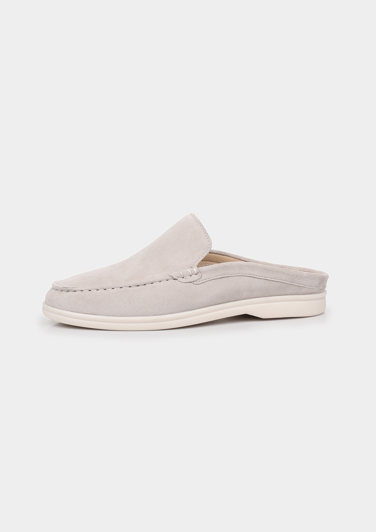 Light Gray Marina Suede Slipper | Arventti