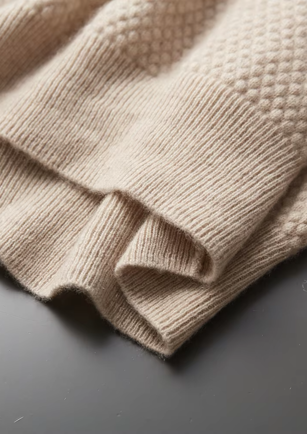 Premium Cashmere Textured Sweater Polo | Arventti