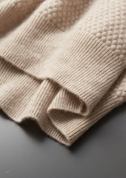 Premium Cashmere Textured Sweater Polo | Arventti
