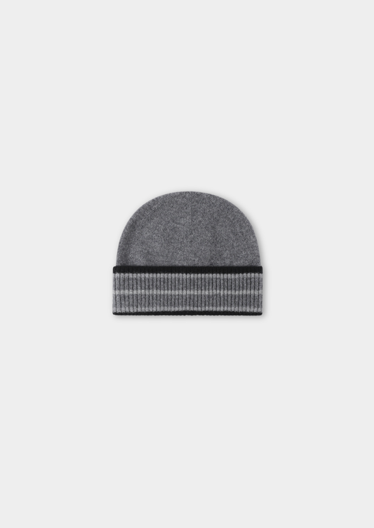 Dark Gray Merino Wool Wintertime Beanie | Arventti