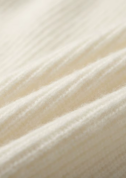 Premium Cashmere Ribbed V-Neck Sweater | Arventti