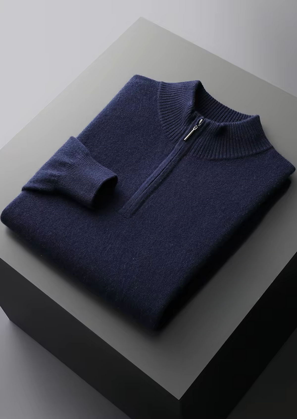Pure Extra-Fine Merino Wool Half Zip Sweater | Arventti
