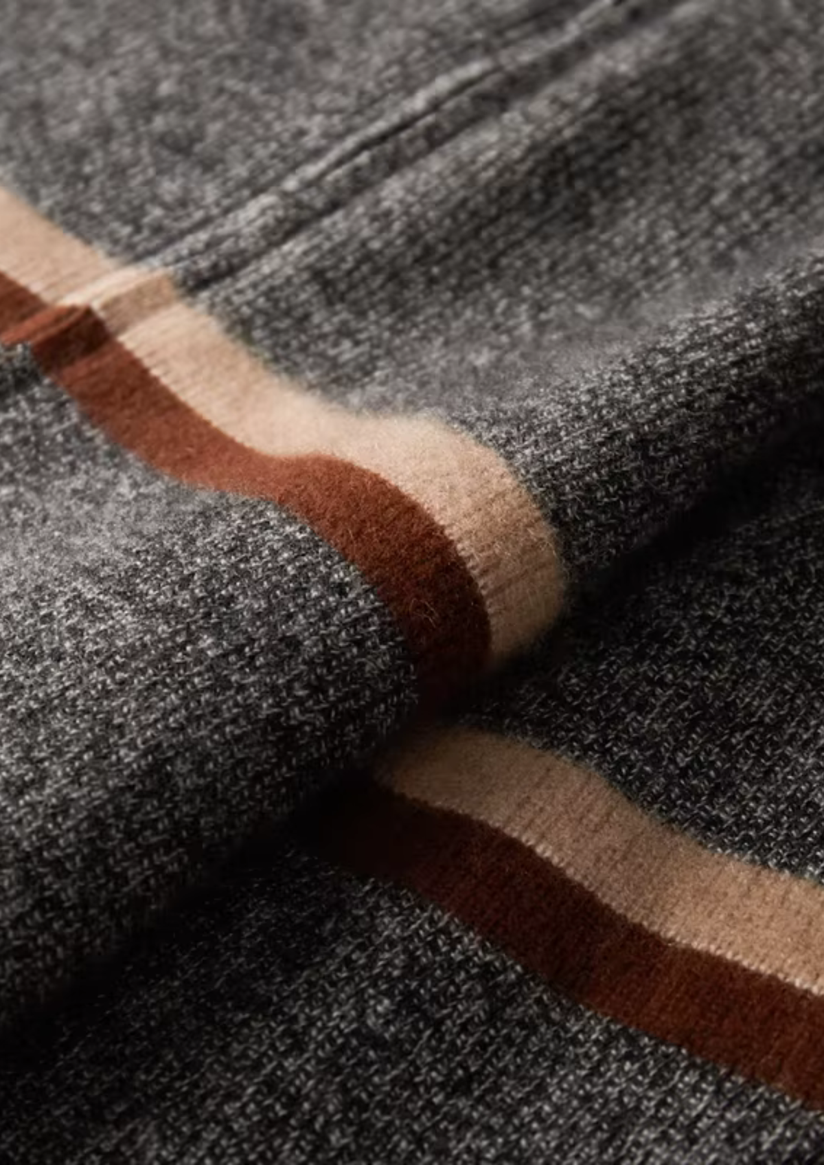 Pure Cashmere Striped Zip Cardigan | Arventti