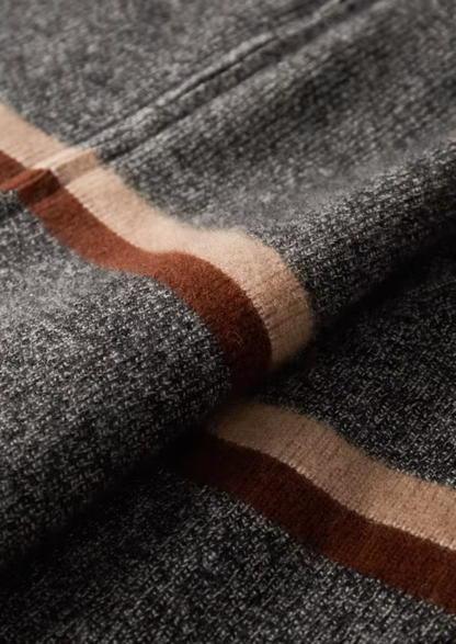 Pure Cashmere Striped Zip Cardigan | Arventti