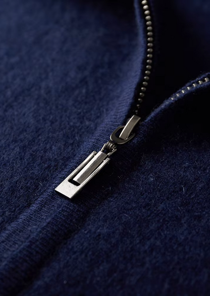 Pure Extra-Fine Merino Wool Navy Blue Damien Set | Arventti