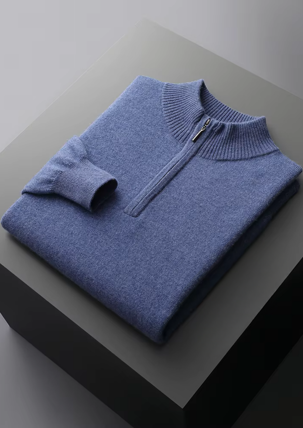 Pure Extra-Fine Merino Wool Half Zip Sweater | Arventti