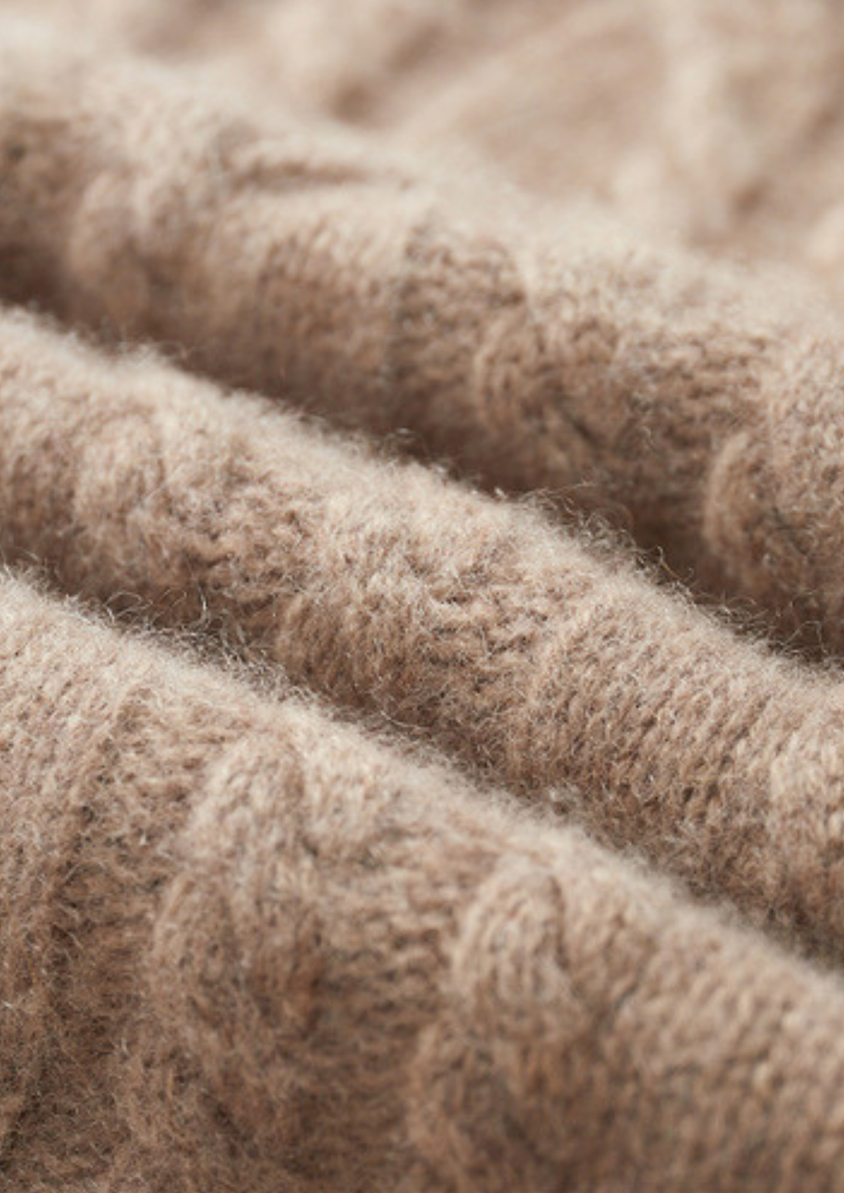Pure Cashmere Beige Cable Half Zip Sweater | Arventti
