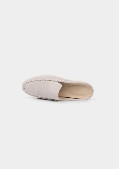 Light Gray Marina Suede Slipper | Arventti