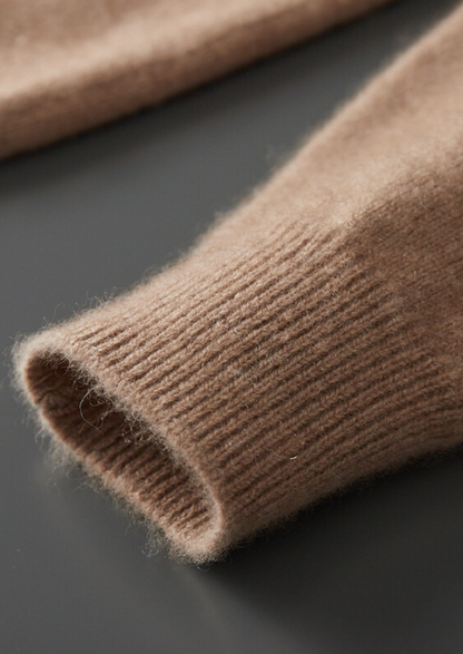Pure Cashmere Beige Button Sweater | Arventti