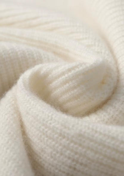 Premium Cashmere Ribbed V-Neck Sweater | Arventti