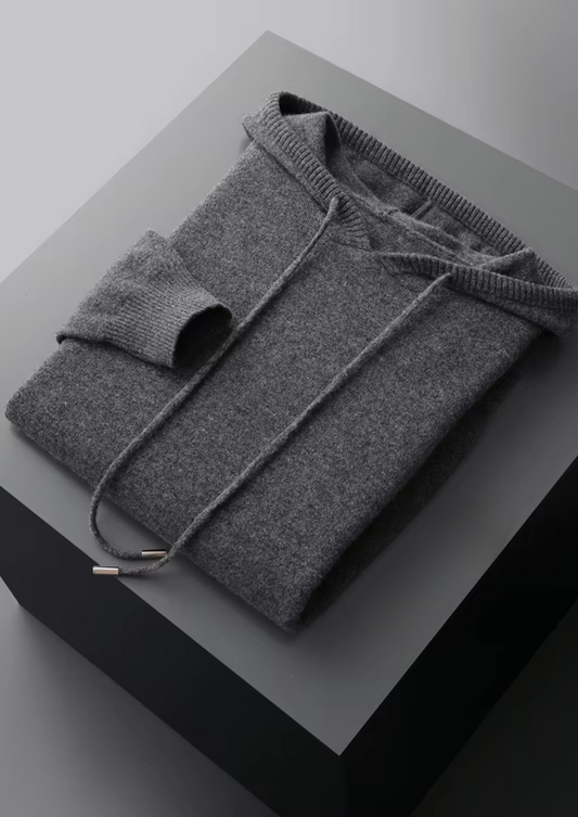 Pure Extra-Fine Merino Wool Dark Gray Savro Set | Arventti