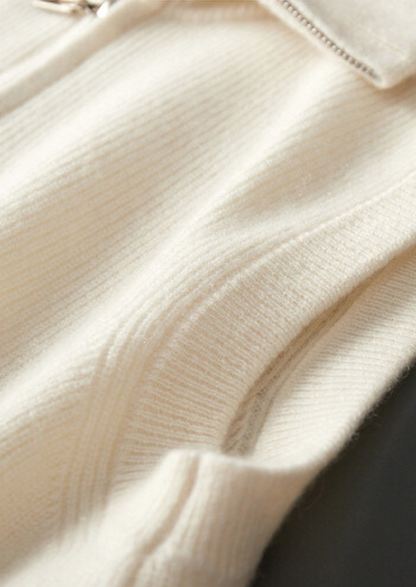 Pure Cashmere Ivory Body Warmer Vest | Arventti