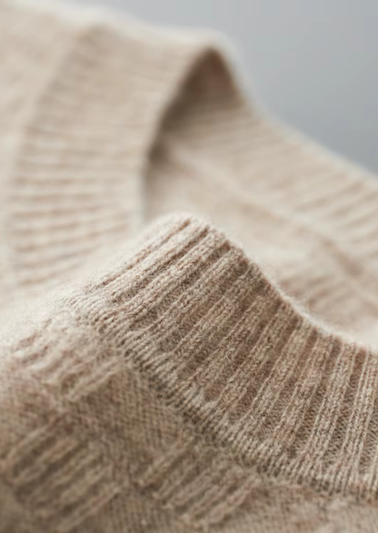 Premium Cashmere Textured Crewneck | Arventti