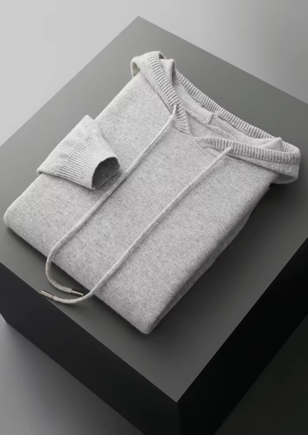 Pure Extra-Fine Merino Wool Light Gray Savro Set | Arventti