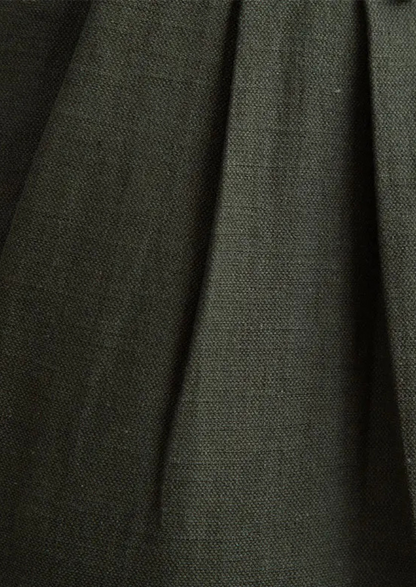 Cagliari Pleated Coastal Trousers - Olive | Arventti
