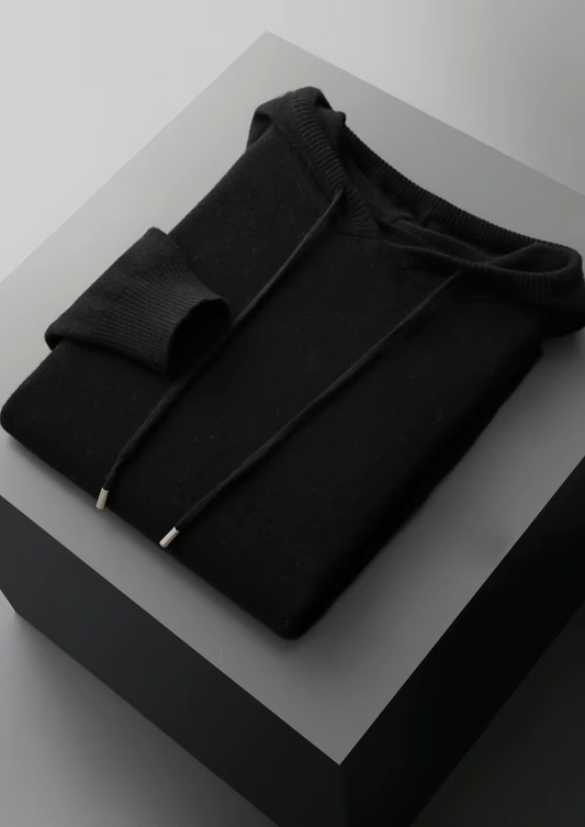 Pure Extra-Fine Merino Wool Black Savro Set | Arventti