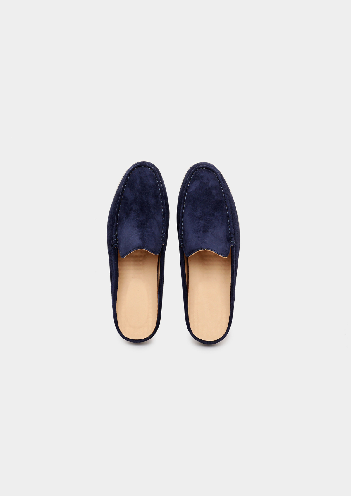 Navy Blue Marina Suede Slipper | Arventti