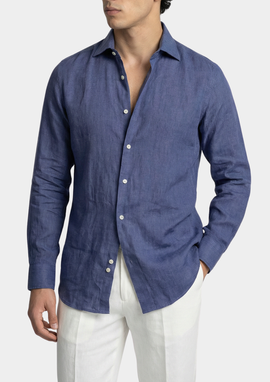 Portofino Coastal Shirt - Blue | Arventti