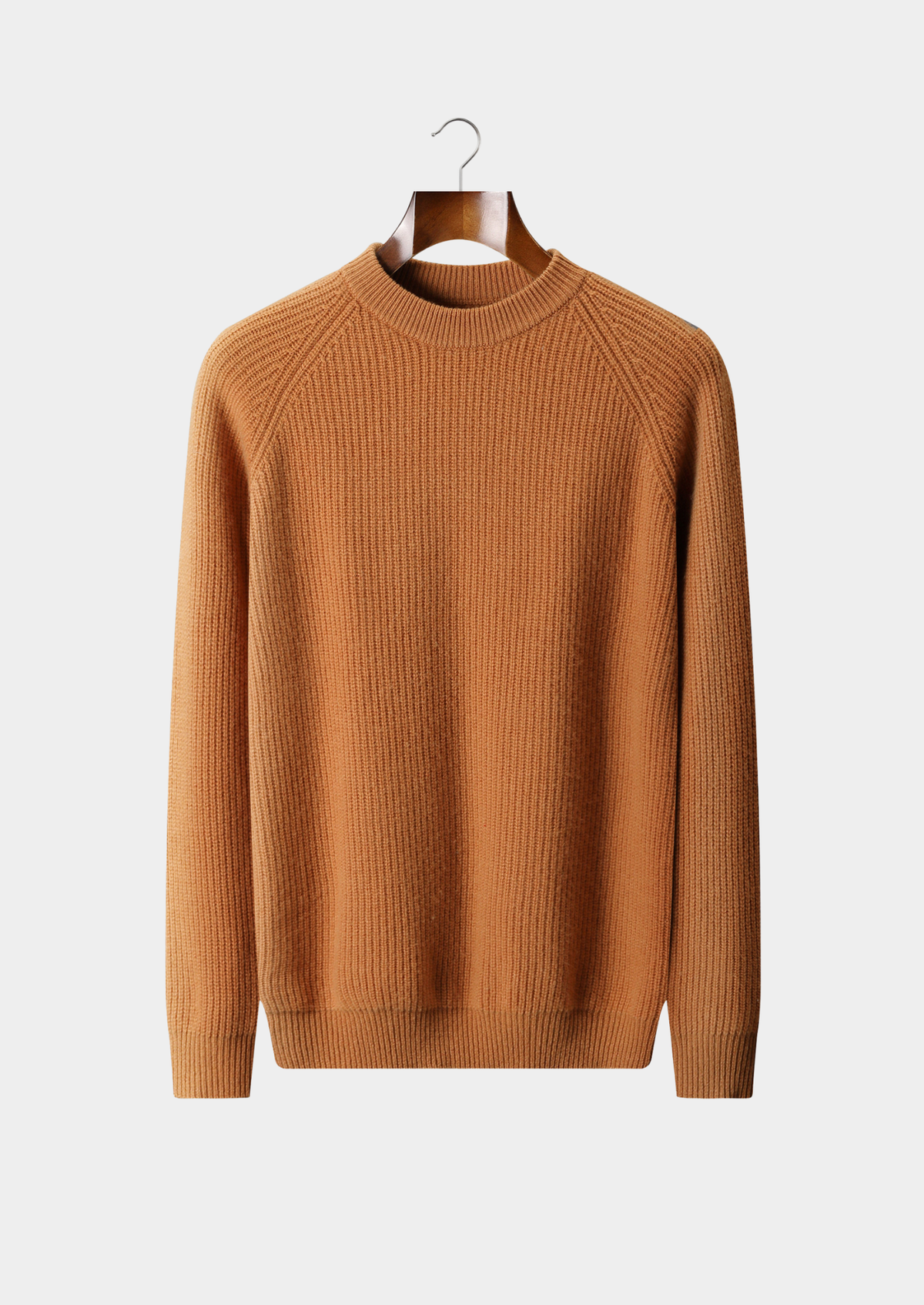 Pure Extra-Fine Merino Wool Ribbed Raglan Crewneck | Arventti