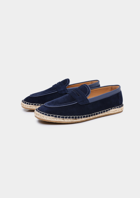 Penny Seaside Espadrilles - Navy Blue | Arventti