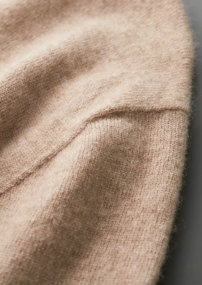Premium Cashmere Classic Crewneck T-Shirt - Light Beige | Arventti