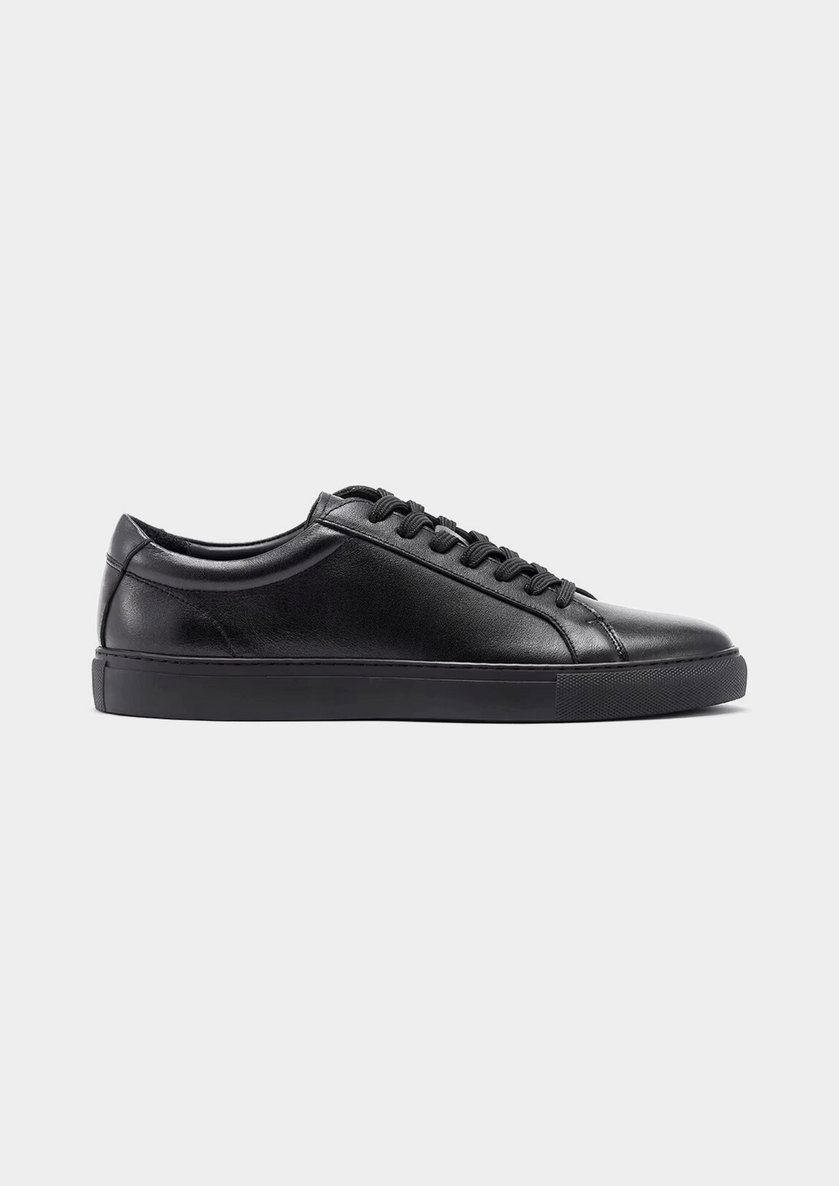 Black Essential Leather Sneaker | Arventti