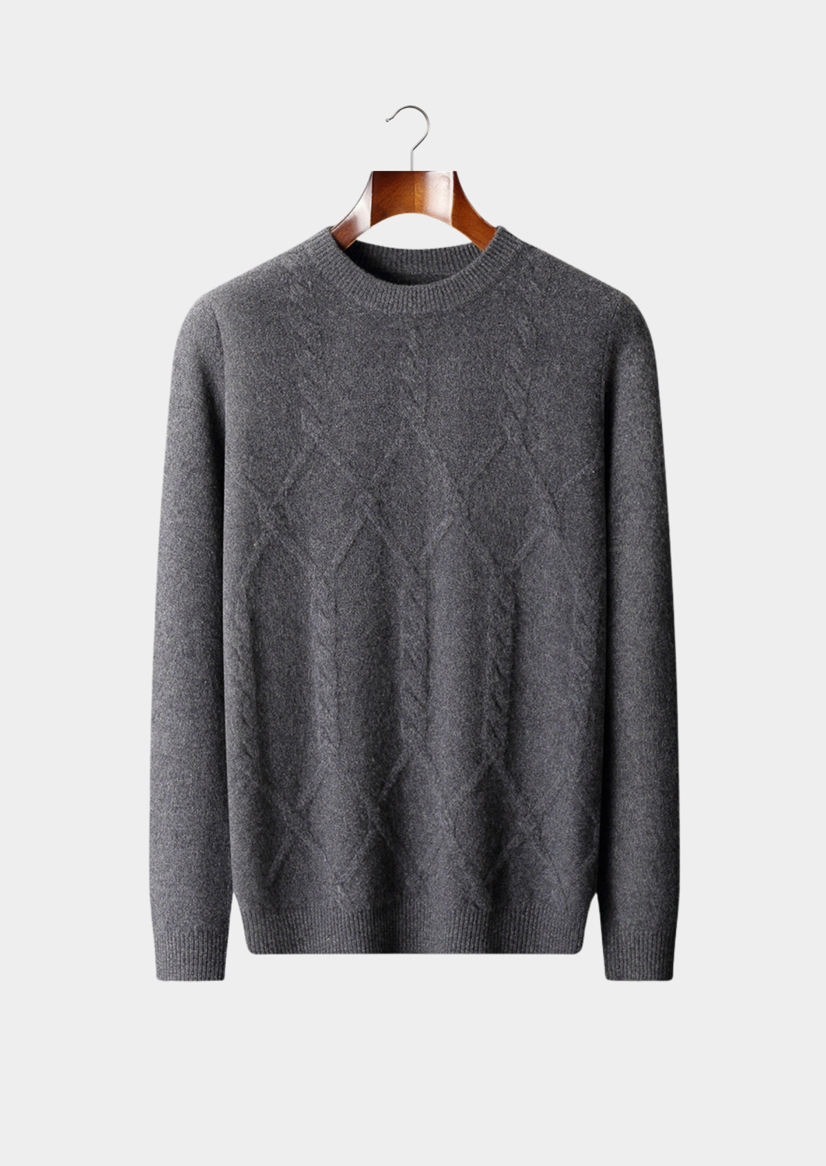 Pure Extra-Fine Merino Wool Cable Crewneck | Arventti