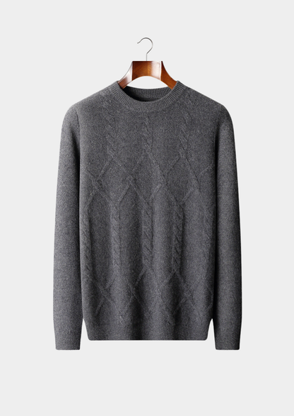 Pure Extra-Fine Merino Wool Cable Crewneck | Arventti