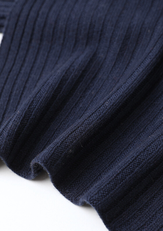 Pure Extra-Fine Merino Wool Wintertime Essentials - Navy Blue | Arventti