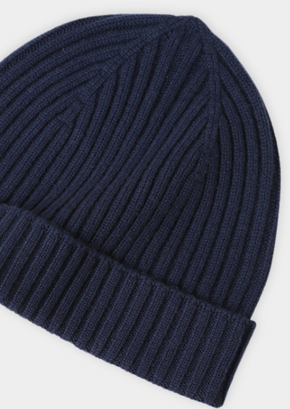 Pure Extra-Fine Merino Wool Wintertime Essentials - Navy Blue | Arventti
