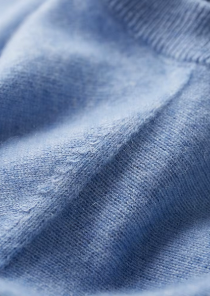 Premium Cashmere Classic Crewneck T-Shirt - Light Blue | Arventti