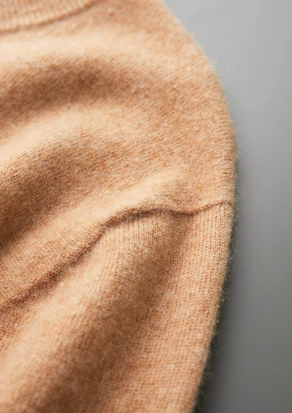 Premium Cashmere Classic Crewneck T-Shirt - Honey Mustard | Arventti