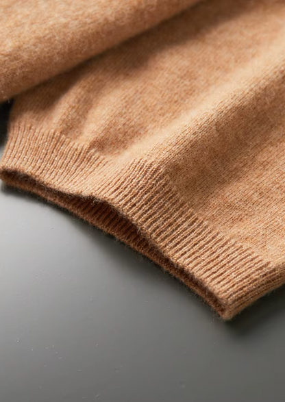 Premium Cashmere Classic Crewneck T-Shirt - Honey Mustard | Arventti