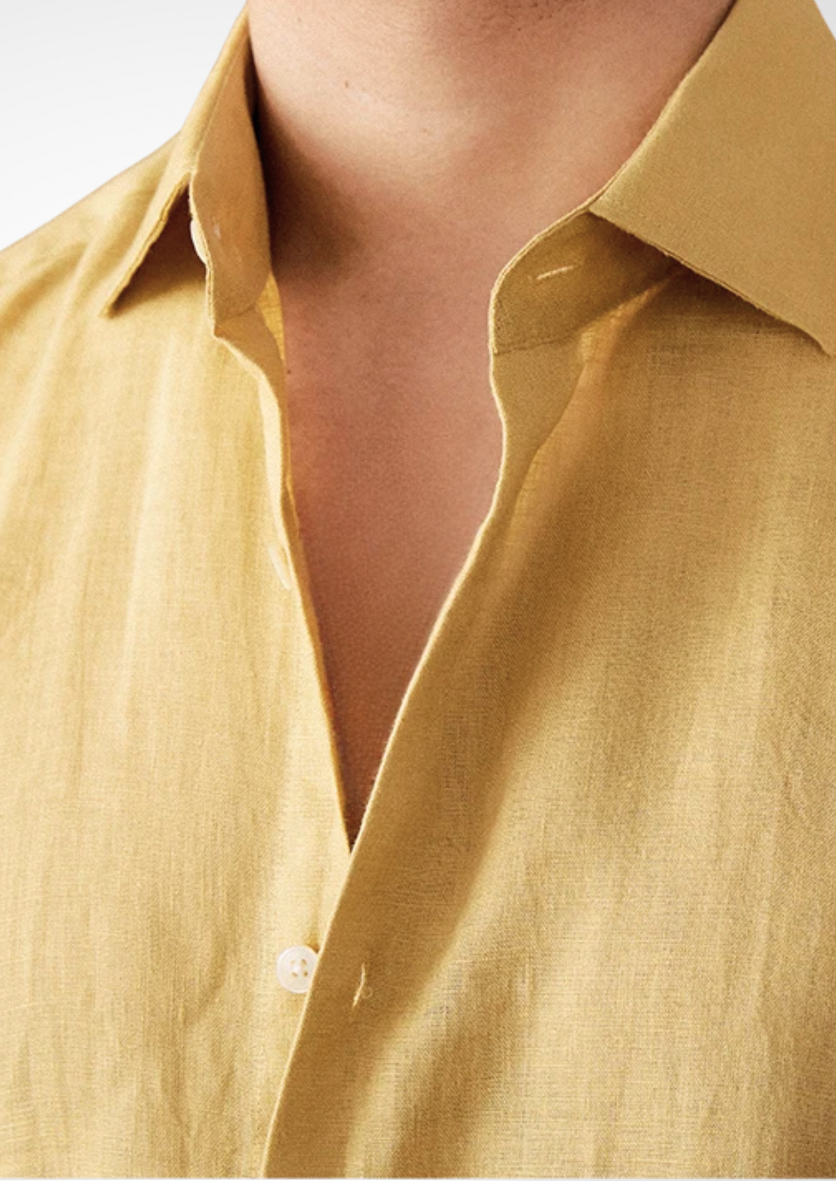 Portofino Coastal Shirt - Yellow | Arventti
