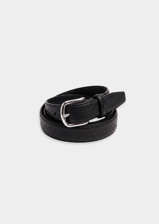 Black Essential Leather Belt | Arventti