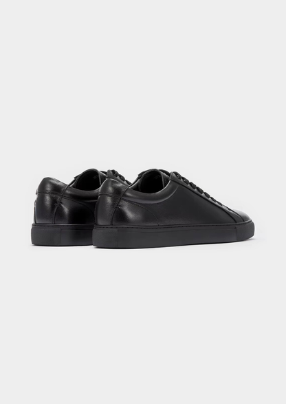 Black Essential Leather Sneaker | Arventti
