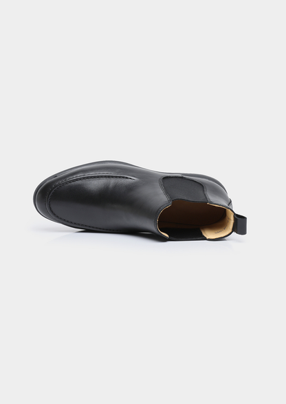 Black Leather Chelsea Boot | Arventti