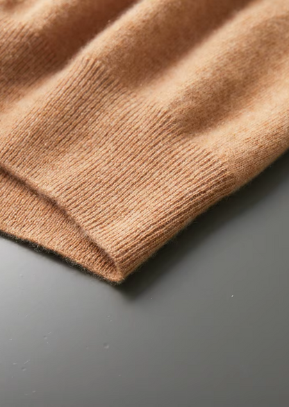 Premium Cashmere Classic Crewneck T-Shirt - Honey Mustard | Arventti